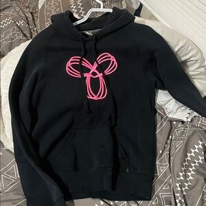 TNA Black Hoodie with Pink rope Heart Accent